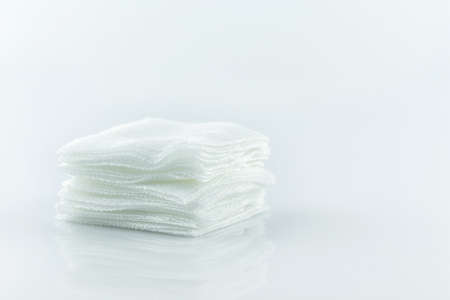 gauze pads on white background.
