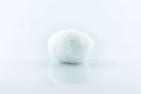 cotton ball white soft clean beauty health medicine on white background.の写真素材