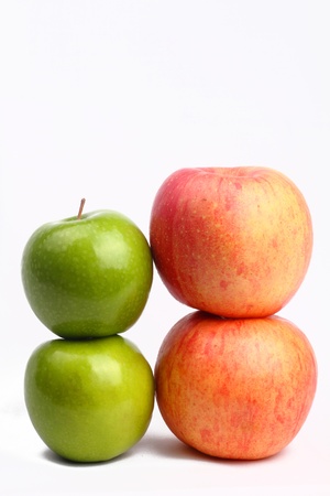 A Couple of Stacked Appleの写真素材