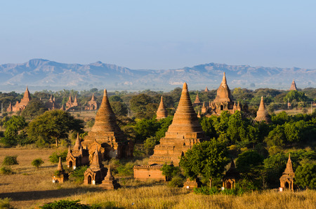 The plain of Bagan(Pagan), Mandalay, Myanmarpの写真素材