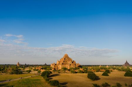 Dhammayangyi temple The biggest Temple in Bagan (Pagan) at sunset, Myanmarの写真素材