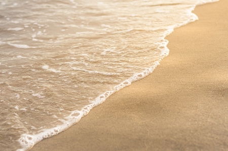 Close up beach and sea during sunset. Background.