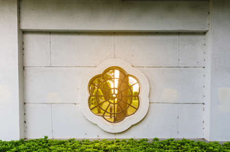 Deocration of Chiang Kai-Shek Memorial Hall at dawn, Taipei, Taiwan. Chinese latters means Liberty...
