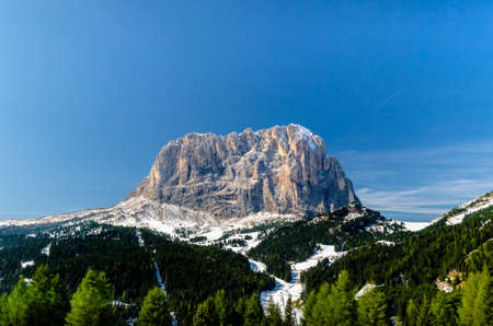 Beautiful view of famous dolomite mountain, Italy.