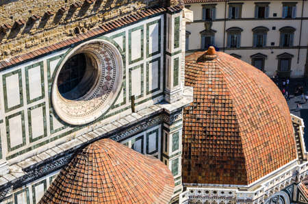 Florence Duomo. Basilica di Santa Maria del Fiore (Basilica of Saint Mary of the Flower) in Florence, Italy. Florence Duomo is one of main landmarks in Florence.の写真素材