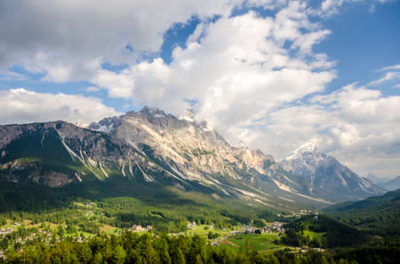 Beautiful view of famous dolomite mountain, Italy.の写真素材