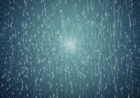 binary code mix media, hacker and internet with working system concept of computerの写真素材