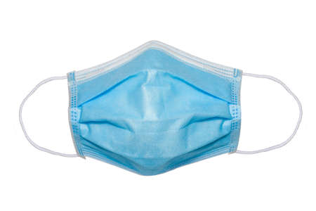 isolated surgical mask on white backgroundの写真素材