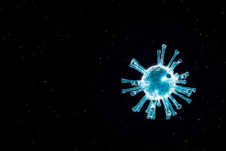 structure of virus cell, virus spread concept, 3d renderの写真素材