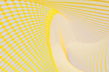 yellow building and stairs with railing, minimal 3d architecture, 3d illustration rendering