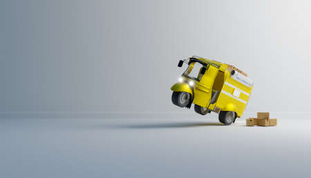 Automatic guid machine (AGV), 3d illustrations renderingの写真素材