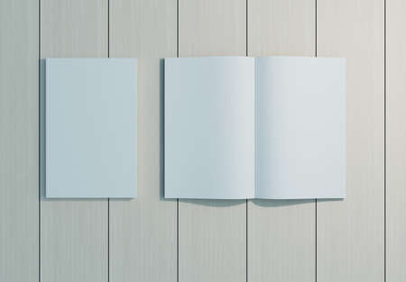 book mock up design for replace text on the book, 3d illustration rendering