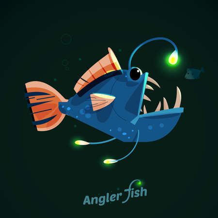 angler fish. character design - vector illustrationのイラスト素材