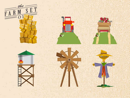 Farm set - vector illustrationの写真素材