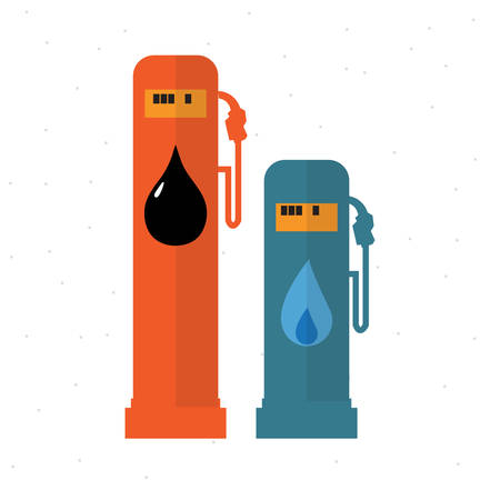 Usage of Gas and Oil - vector illustrationのイラスト素材