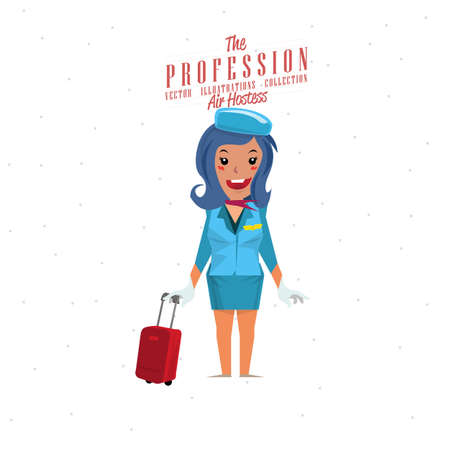 Air hostess - vector illustrationのイラスト素材