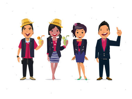business team - vector illustrationのイラスト素材