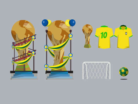 Brazil. Football - vector illustrationのイラスト素材