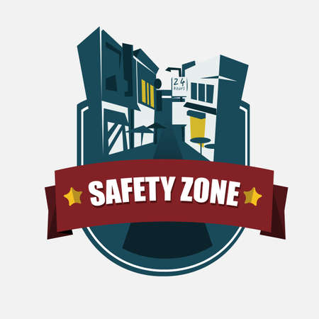 Safety zone - vector illustrationのイラスト素材