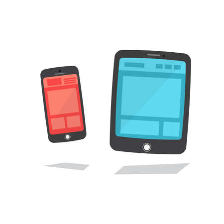 smartphone and tablet - vector illustrationのイラスト素材