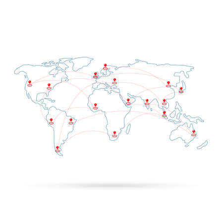 social network - vector illustratorのイラスト素材