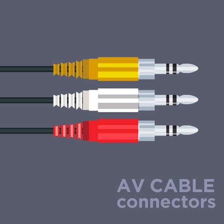 av cable connectors - vector illustration