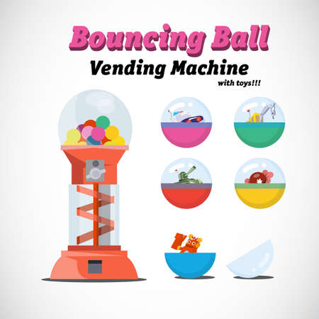 vending machine toys - vector illustrationのイラスト素材