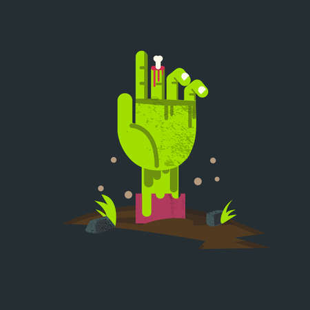 zombie hand from hell. undead hand - vector illustrationのイラスト素材