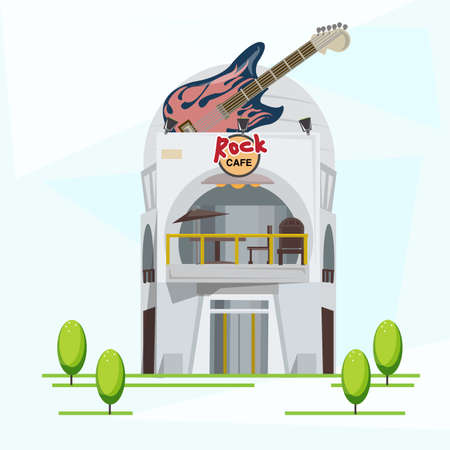 rock music building - illustrationのイラスト素材