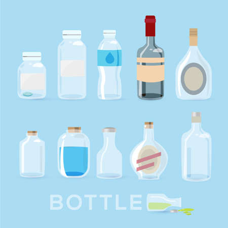 Bottles set - illustrationのイラスト素材