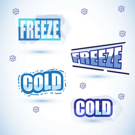 cold and freeze letters design - vector illustrationのイラスト素材