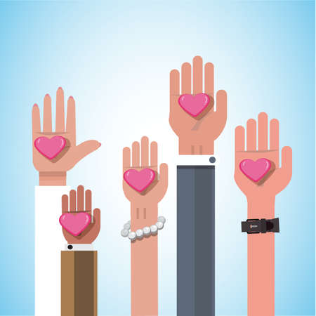 vote hand. up hand - vector illustrationのイラスト素材