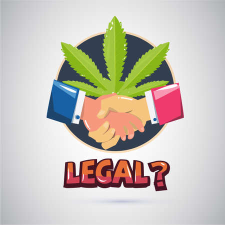 Handshake for legal concept - vector illustrationのイラスト素材