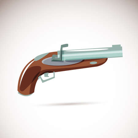 Old Pirate Gun - vector illustrationのイラスト素材