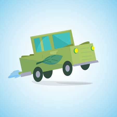 eco car design comcept - vector illustrationのイラスト素材