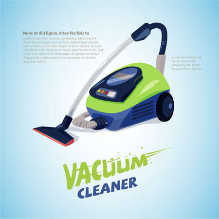 Vacuum Cleaner with typographic for header design.のイラスト素材