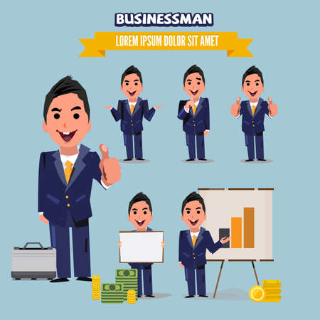 businessman charactersのイラスト素材