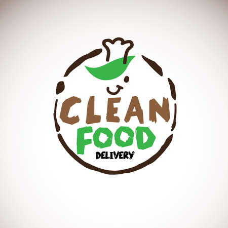 Organic food. Clean food templateのイラスト素材