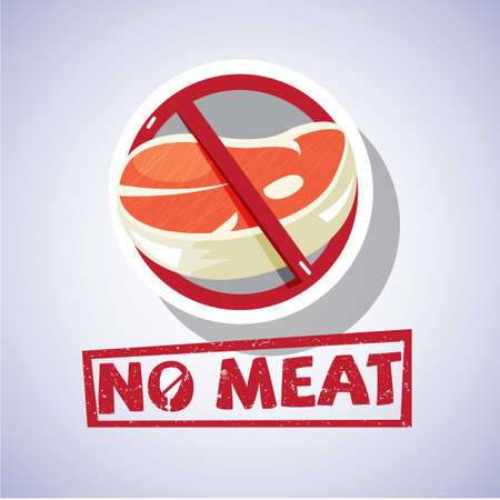 No meat sign concept - vector illustrationのイラスト素材