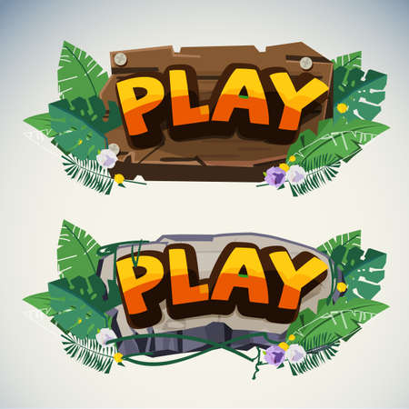 jungle sign template - vector illustrationのイラスト素材