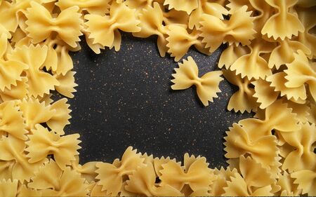 Farfalle Pasta Frameの写真素材