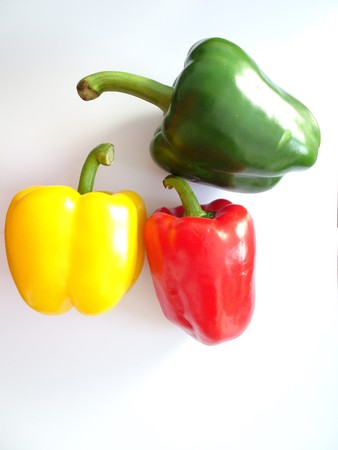 Bell pepper on white background.の写真素材