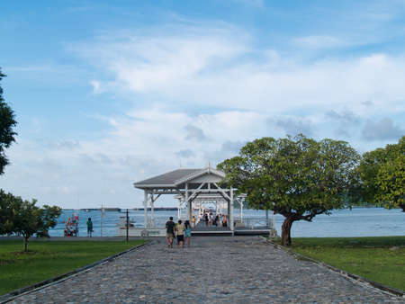 Sri-Chang island, 2010 -Tourists come to relax for a good time in Thailand.のeditorial素材