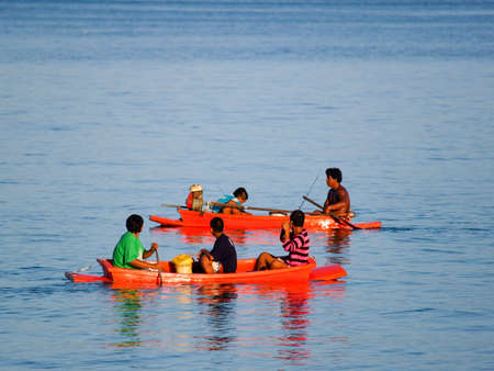 One lake, 2010 - Tourists and nature lovers, boating is a waste to the environment.のeditorial素材