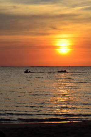 Sunset banana boatの写真素材