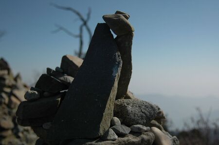 stone of the summitの写真素材