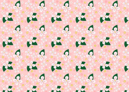 Flowers on a pink backgroundのイラスト素材