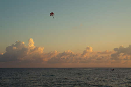 Summer sunset of the coast of Black Seaの写真素材