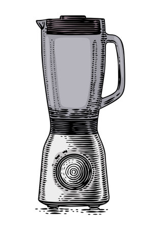 Drawing of kitchen blander on the white backgroundのイラスト素材