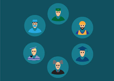 Professionsのイラスト素材